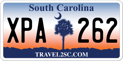 SC license plate XPA262
