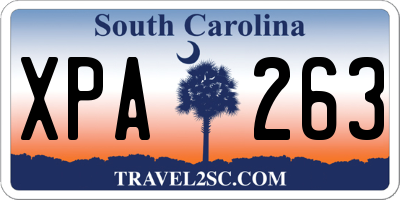 SC license plate XPA263