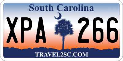 SC license plate XPA266