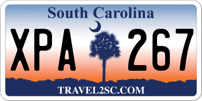 SC license plate XPA267