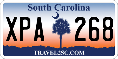 SC license plate XPA268