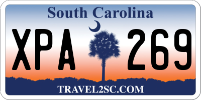 SC license plate XPA269