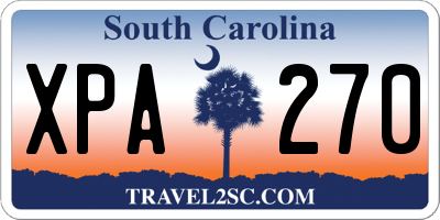 SC license plate XPA270