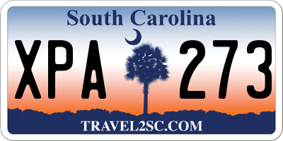 SC license plate XPA273