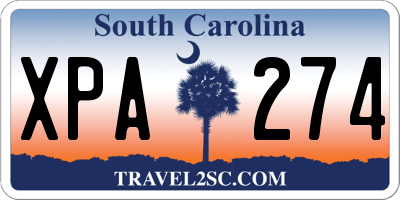 SC license plate XPA274