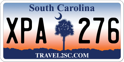 SC license plate XPA276