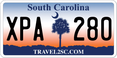 SC license plate XPA280
