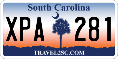 SC license plate XPA281