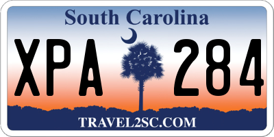 SC license plate XPA284