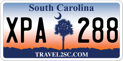 SC license plate XPA288