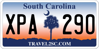 SC license plate XPA290