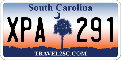 SC license plate XPA291