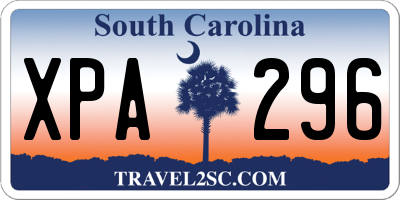 SC license plate XPA296