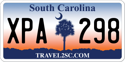 SC license plate XPA298