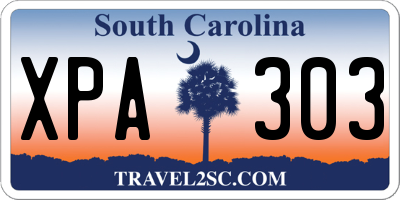 SC license plate XPA303