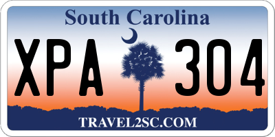 SC license plate XPA304