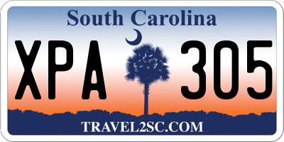 SC license plate XPA305