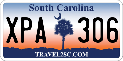 SC license plate XPA306