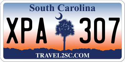 SC license plate XPA307