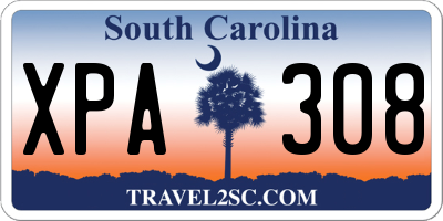 SC license plate XPA308