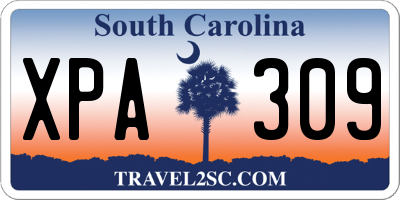SC license plate XPA309