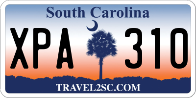 SC license plate XPA310