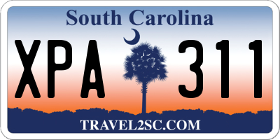 SC license plate XPA311