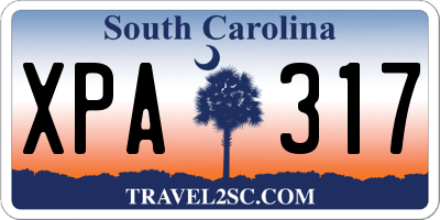 SC license plate XPA317