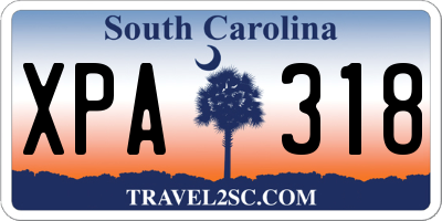 SC license plate XPA318