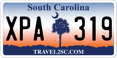 SC license plate XPA319