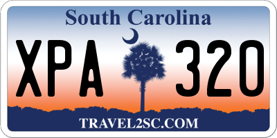 SC license plate XPA320