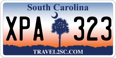 SC license plate XPA323