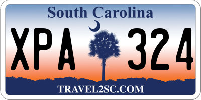 SC license plate XPA324