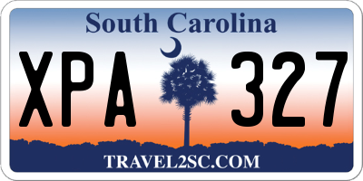 SC license plate XPA327