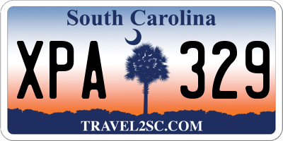 SC license plate XPA329