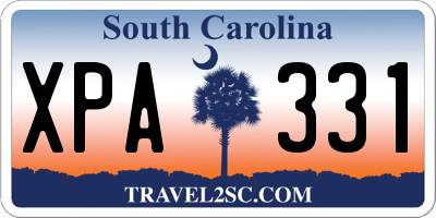 SC license plate XPA331