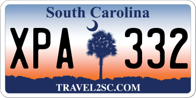 SC license plate XPA332