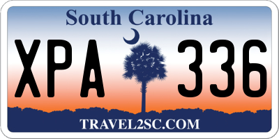 SC license plate XPA336