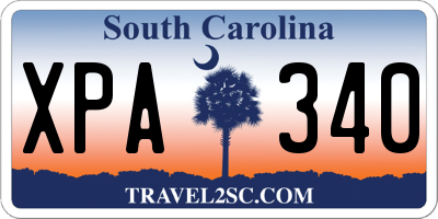 SC license plate XPA340