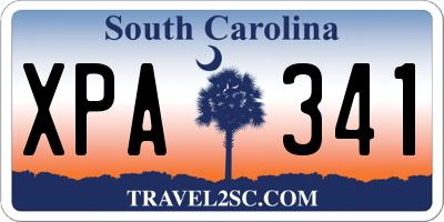 SC license plate XPA341