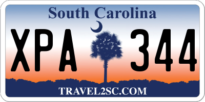 SC license plate XPA344