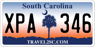 SC license plate XPA346