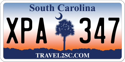 SC license plate XPA347