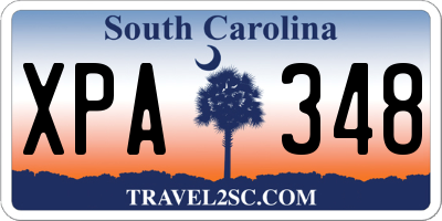 SC license plate XPA348