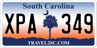 SC license plate XPA349