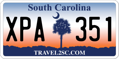 SC license plate XPA351