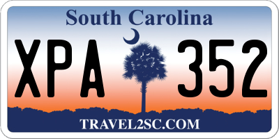 SC license plate XPA352