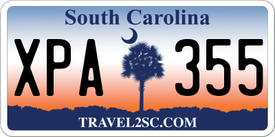 SC license plate XPA355