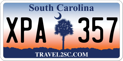 SC license plate XPA357