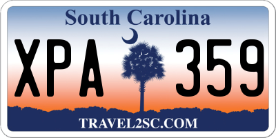 SC license plate XPA359